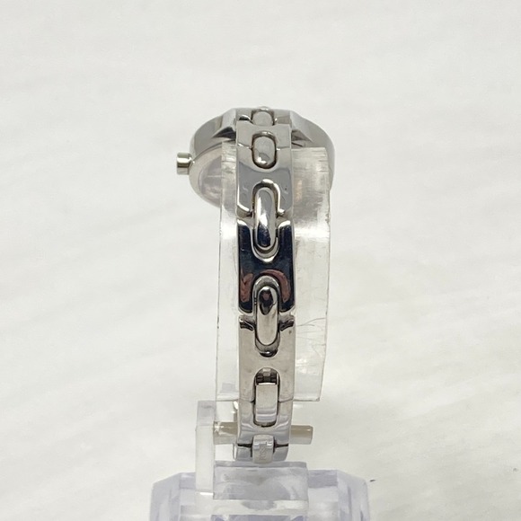 Fossil F2 Watch Women 23mm Silver Tone Purple Faceted Dial 30M New Battery 6.25" - Picture 6 of 15